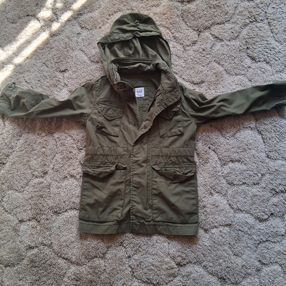 GAP Other - GAP Kids Forest Green Hooded Raincoat